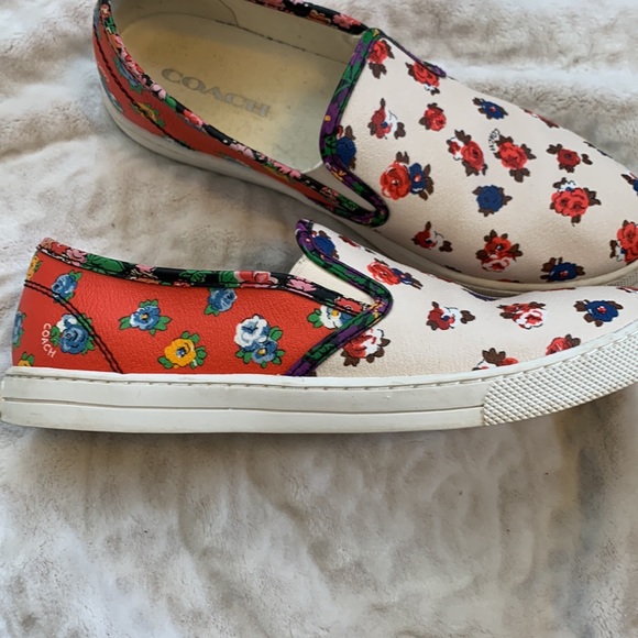COACH Parkside Tea Rose Floral Slip-On Size 9 - Picture 3 of 12
